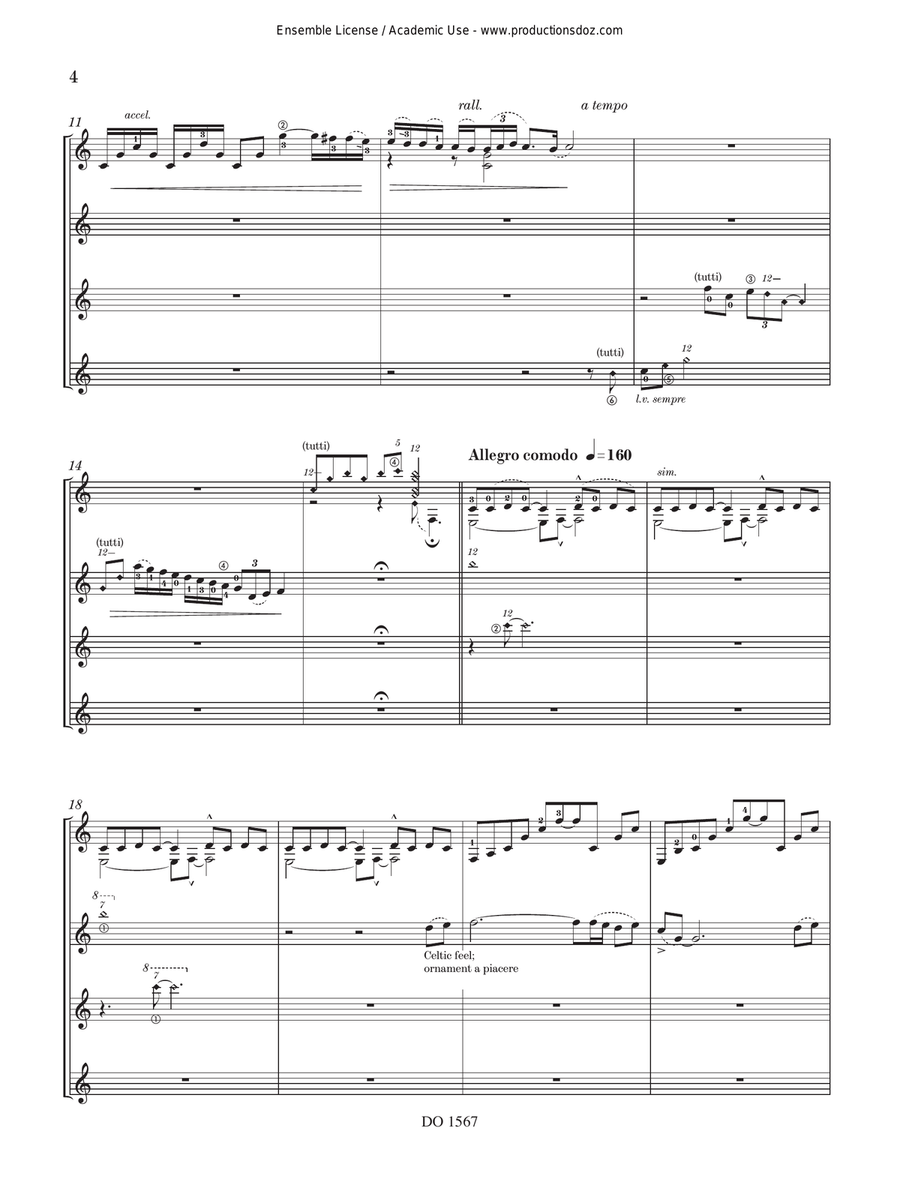 Turn to the Sea Guitar Ensemble scores gallery preview page 4