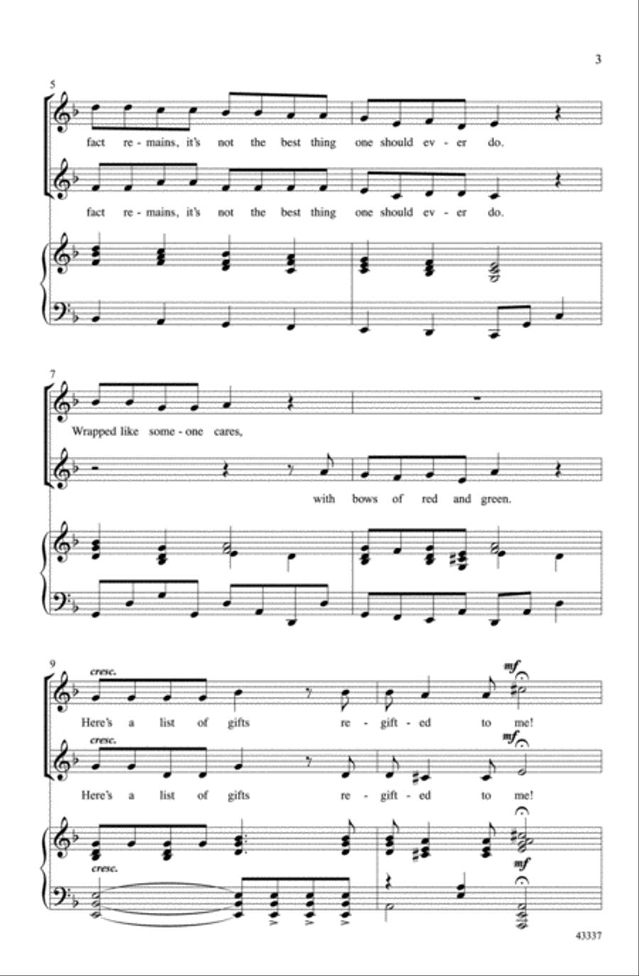 The Twelve Days of a Regifted Christmas Choir scores gallery preview page 2