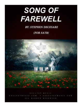 Book cover for Song Of Farewell (for SATB)