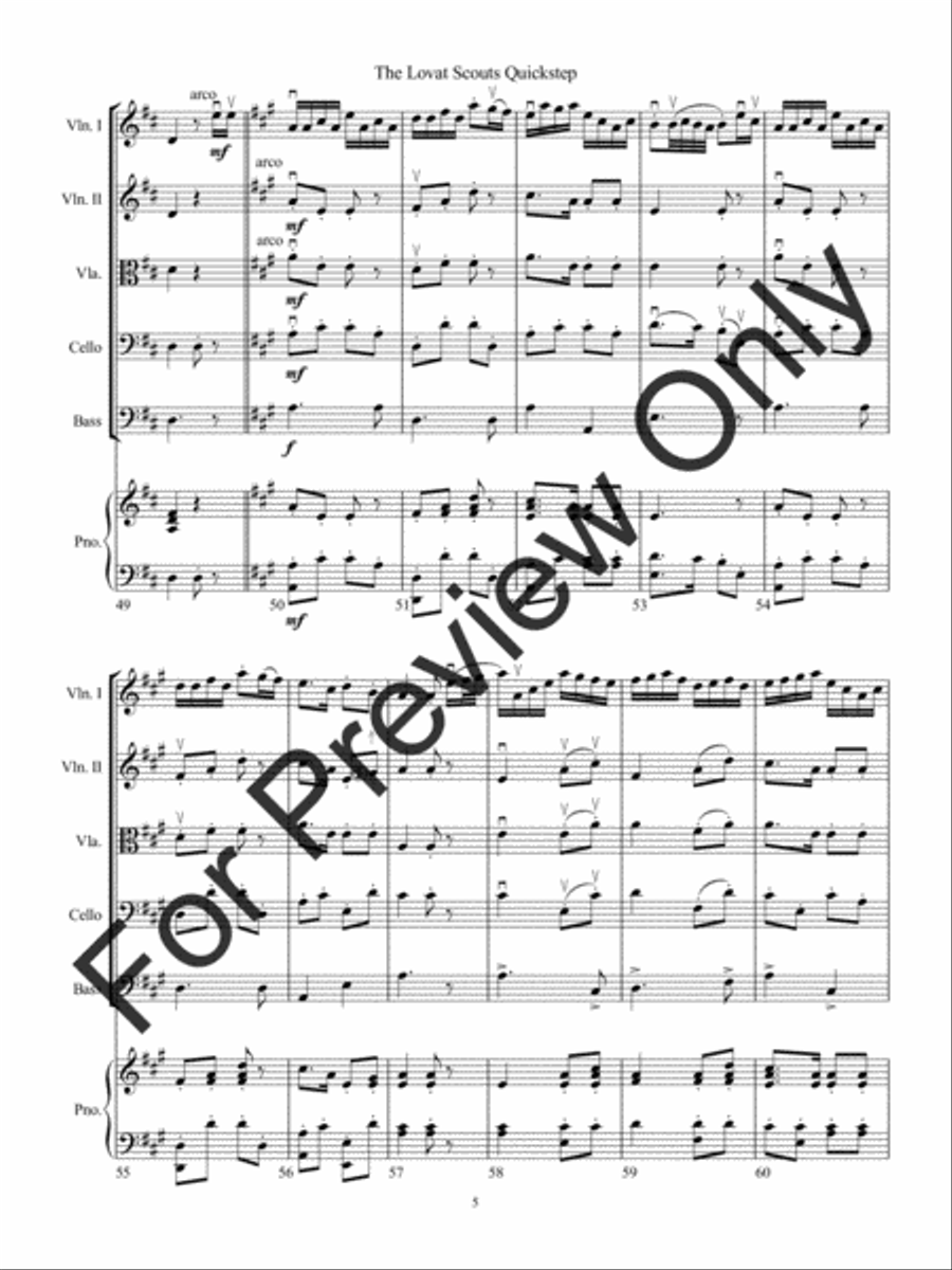 The Lovat Scouts Quickstep String Orchestra scores gallery preview page 8
