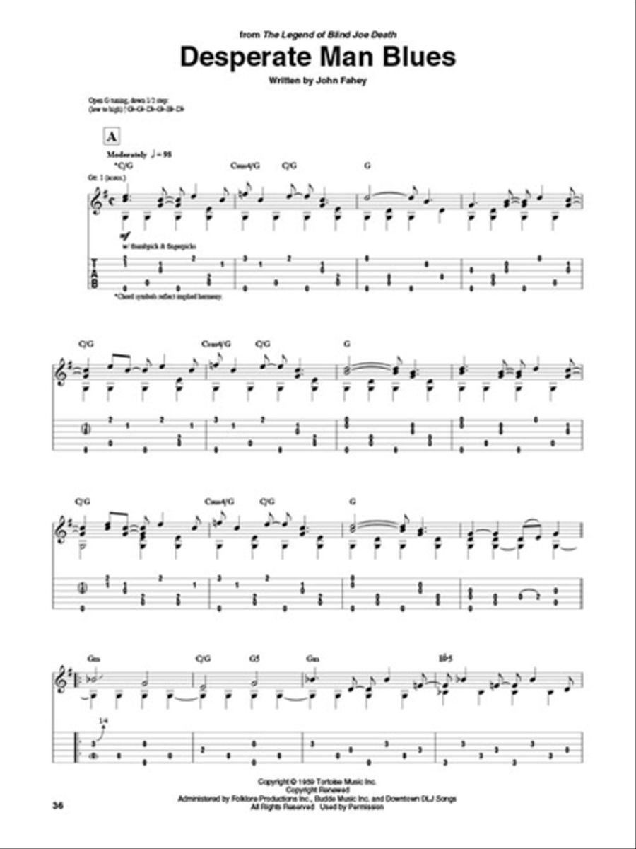 John Fahey – Guitar Anthology Acoustic Guitar scores gallery preview page 4