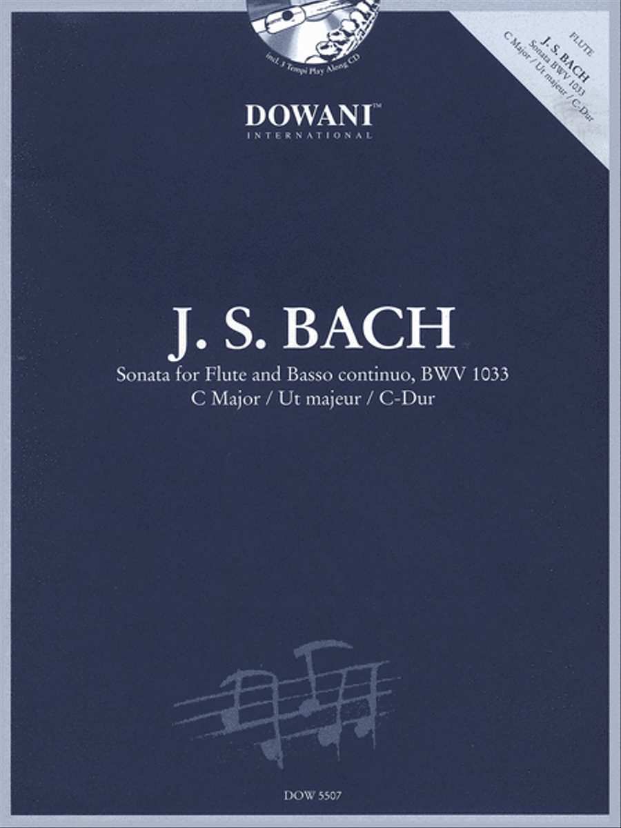 Bach: Sonata for Flute and Basso Continuo in C Major, BWV 1033 Flute Solo scores gallery preview page 1