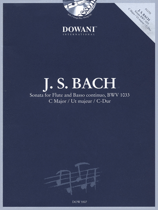 Book cover for Bach: Sonata for Flute and Basso Continuo in C Major, BWV 1033