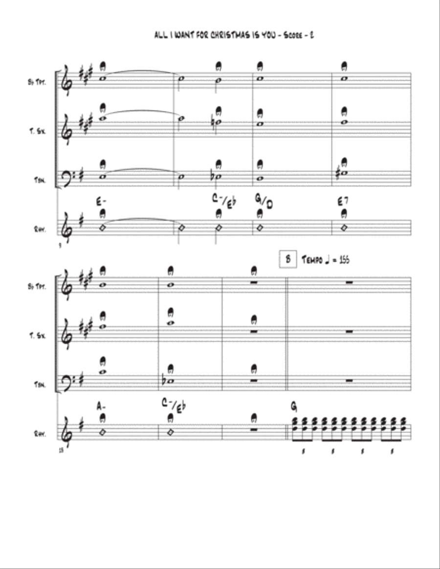 All I Want For Christmas Is You Tenor Saxophone scores gallery preview page 2