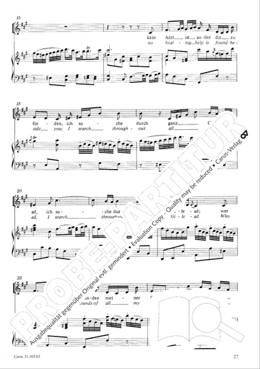 You shall be weeping and crying (Ihr werdet weinen und heulen) 4-Part scores gallery preview page 28