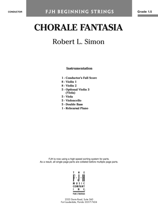 Book cover for Chorale Fantasia: Score