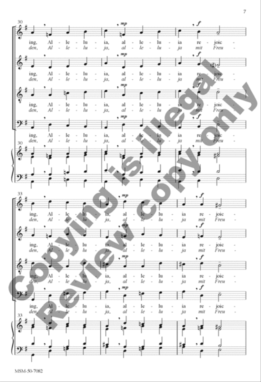 Praise God with Song: Lobt Gott mit Schall 4-Part scores gallery preview page 14