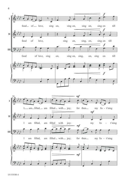 If Music Be the Food of Love by Henry Purcell 3-Part - Digital Sheet Music
