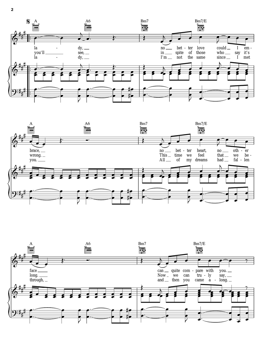 My Kind Of Lady Piano, Vocal, Guitar scores gallery preview page 2