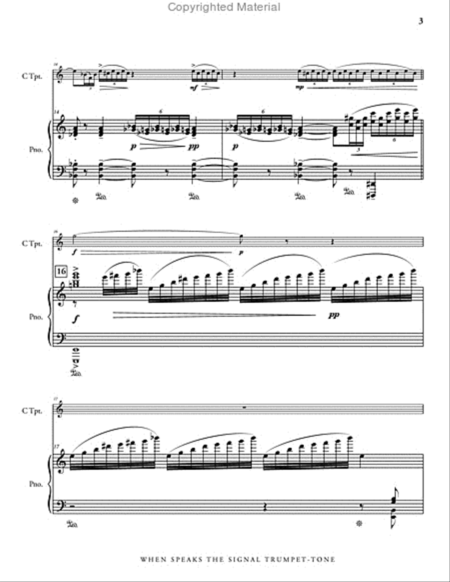 When Speaks the Signal-Trumpet Tone (piano reduction) Flugelhorn scores gallery preview page 4