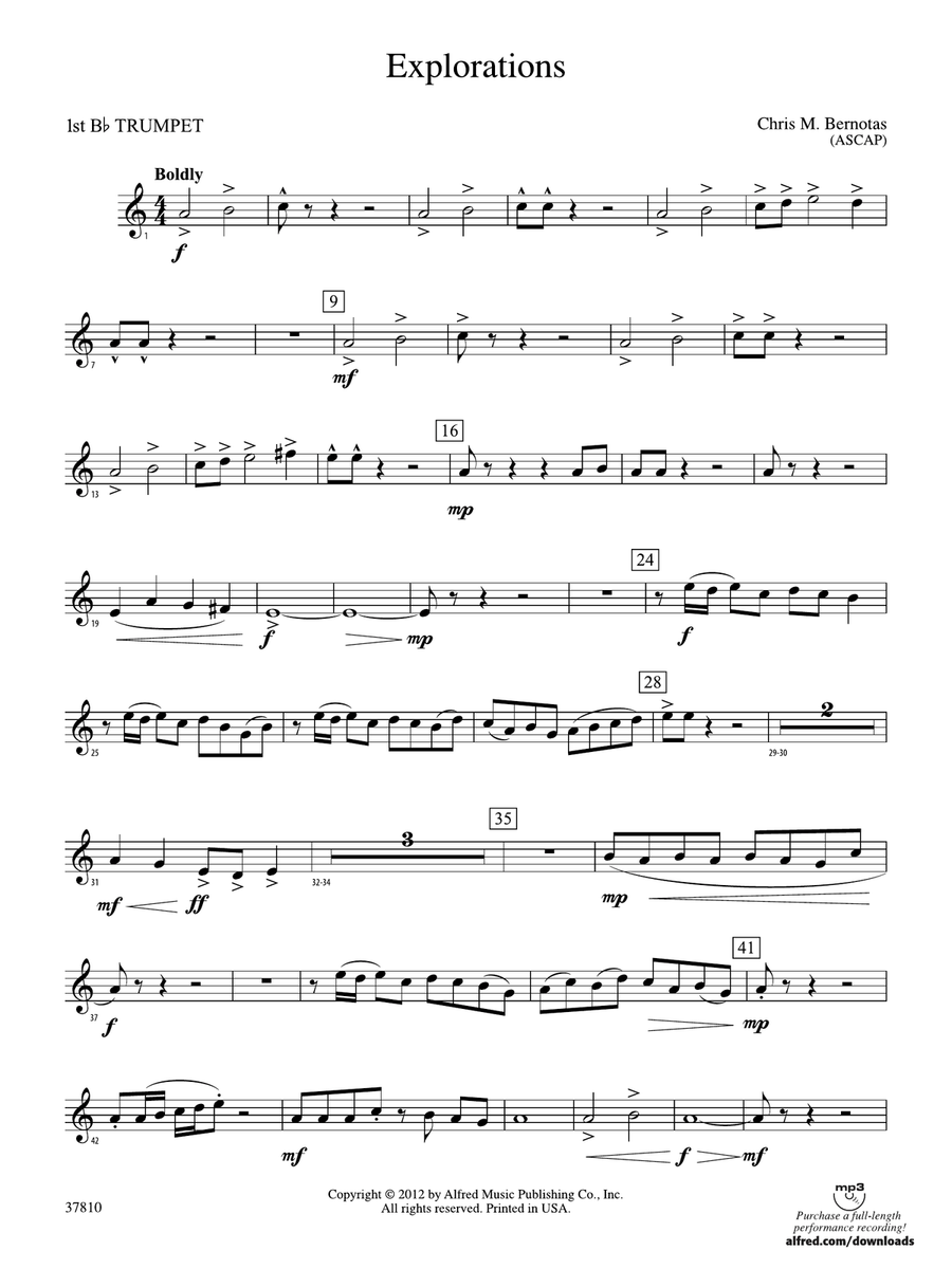Explorations: 1st B-flat Trumpet