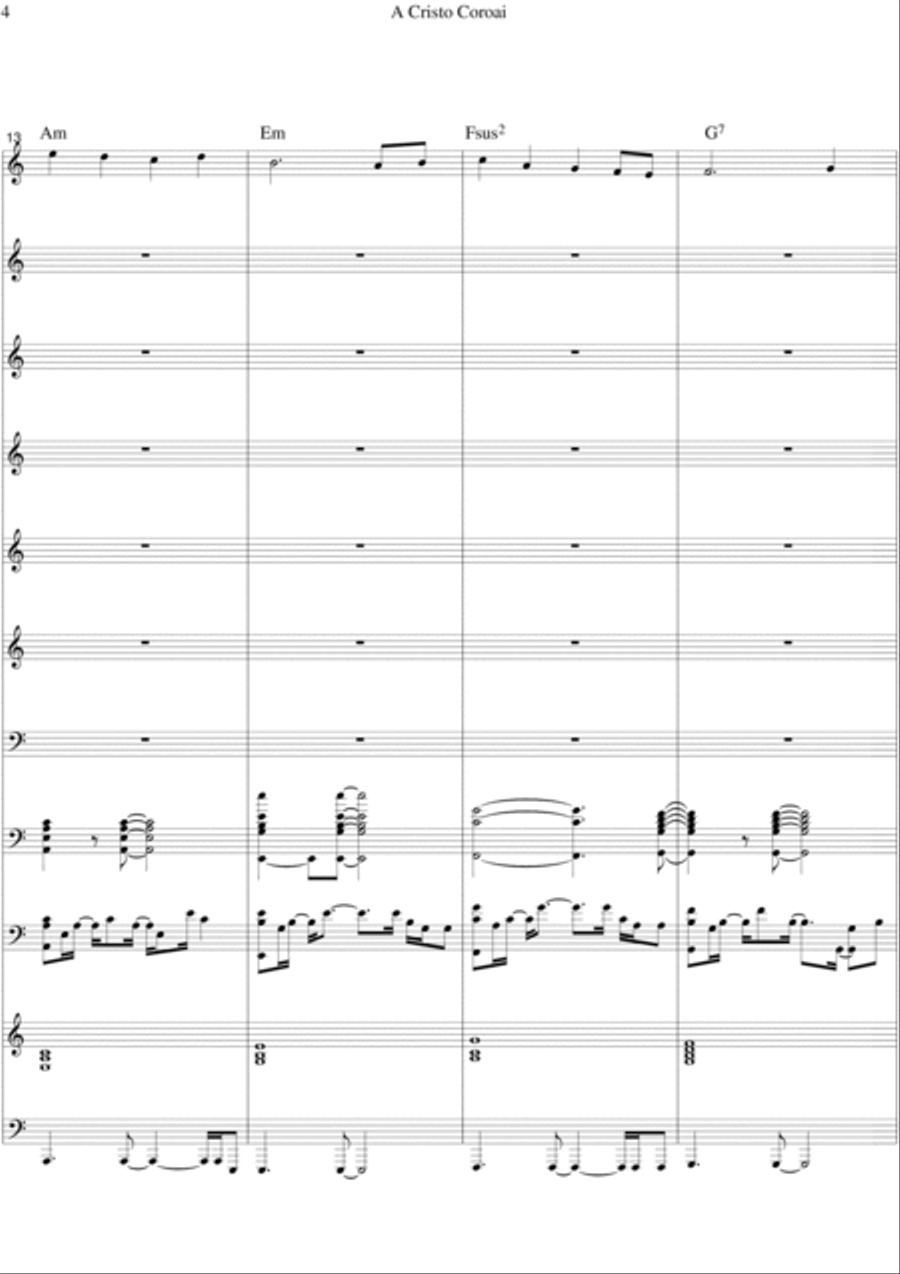 A Cristo Coroai - Score Only Concert Band scores gallery preview page 4