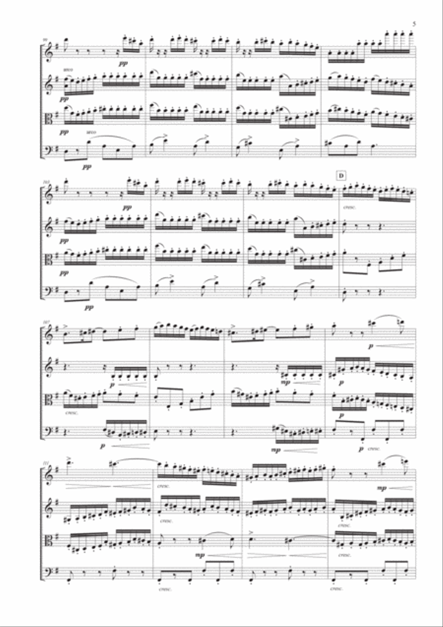 Serenade Op. 48 for String Quartet String Quartet scores gallery preview page 5