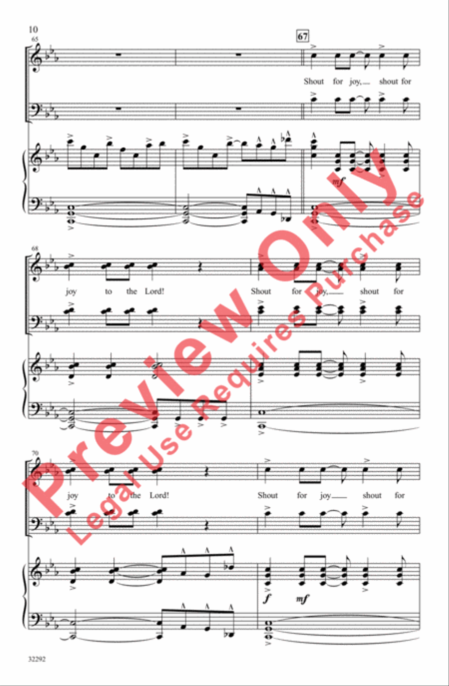 A Shout of Joy, A Song of Thanks 4-Part scores gallery preview page 10