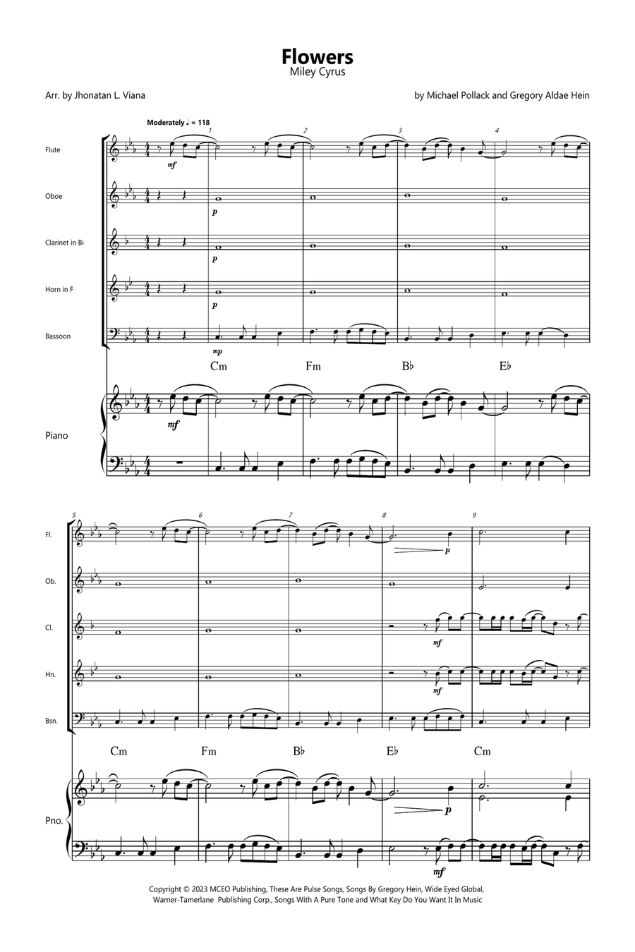 Flowers Small Ensemble scores gallery preview page 1
