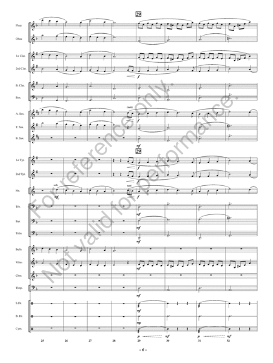 A Song Of Goodbye Concert Band scores gallery preview page 7