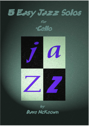 Book cover for 5 Easy Jazz Solos for Cello and Piano