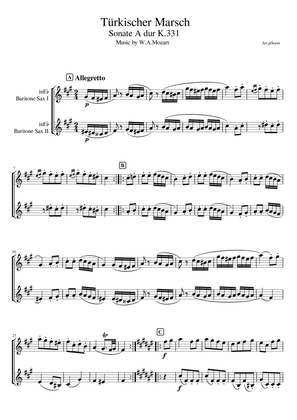"Turkish March K.331" Baritone Sax duet / non accompaniment