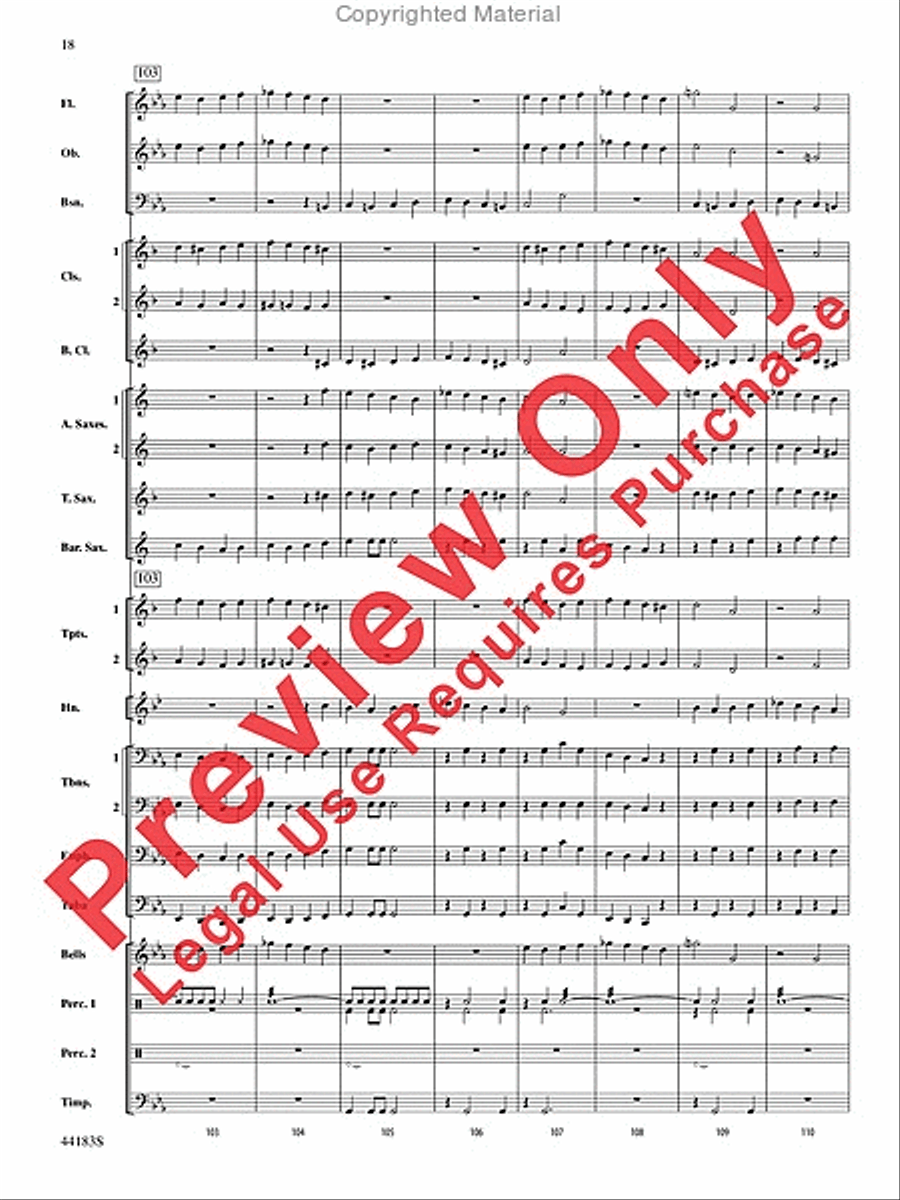 Cobra Dance Concert Band scores gallery preview page 19
