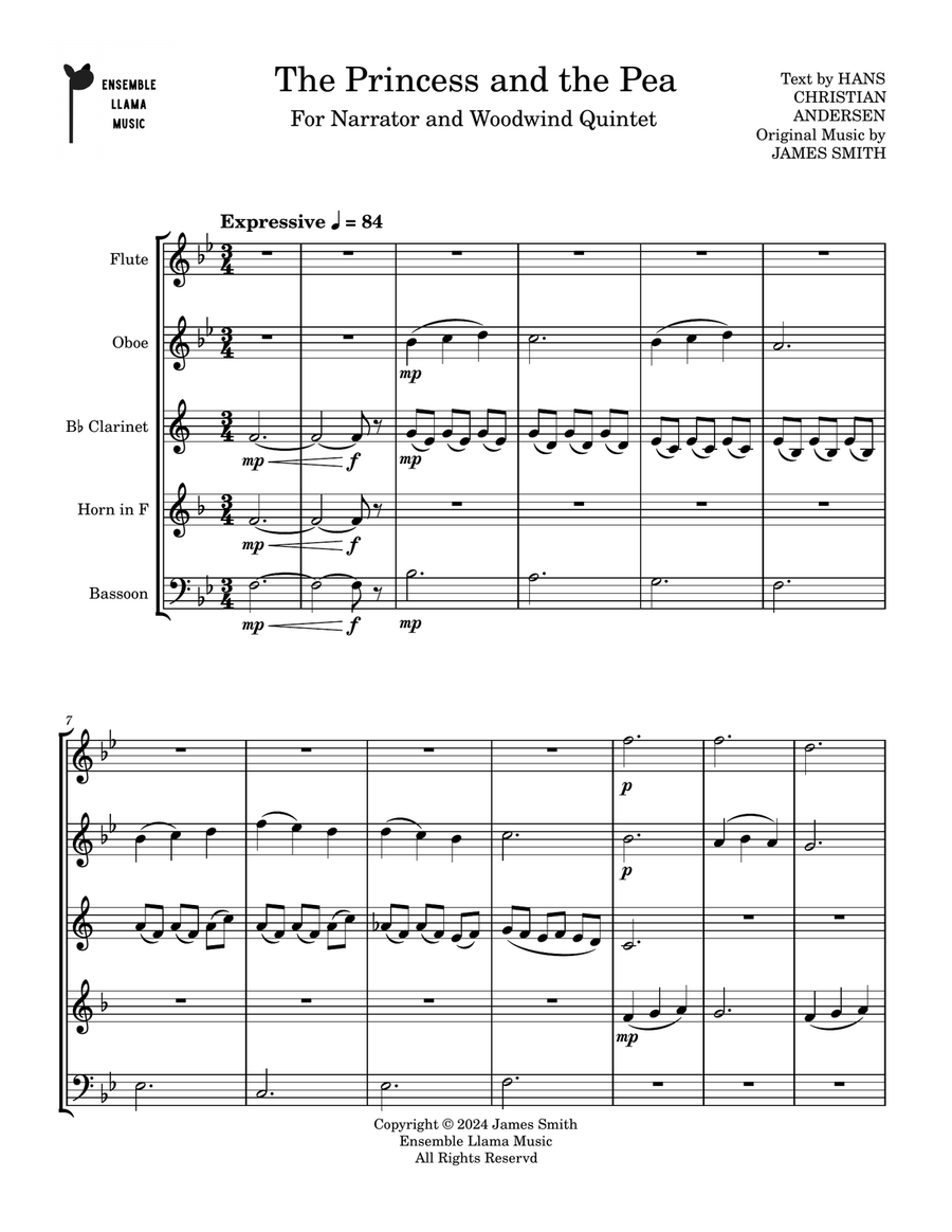 The Princess And The Pea: A Classic Tale For Narrator And Wind Quintet