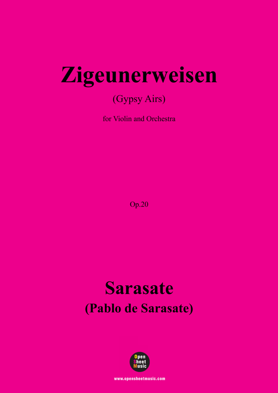 Sarasate-Zigeunerweisen(Gypsy Airs),Op.20,for Violin and Orchestra String Orchestra scores gallery preview page 1