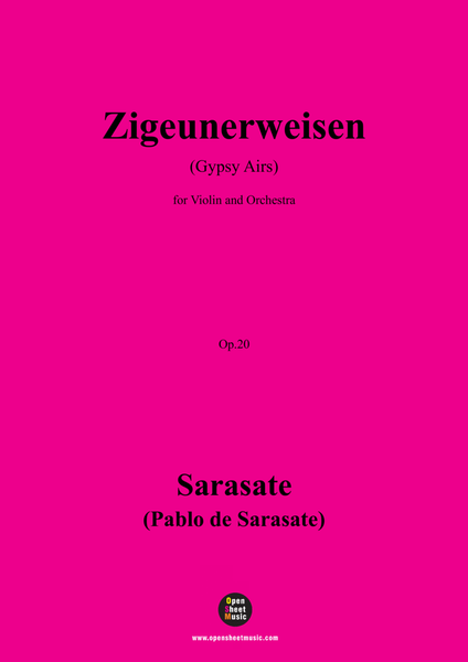 Sarasate-Zigeunerweisen(Gypsy Airs),Op.20,for Violin and Orchestra image number null