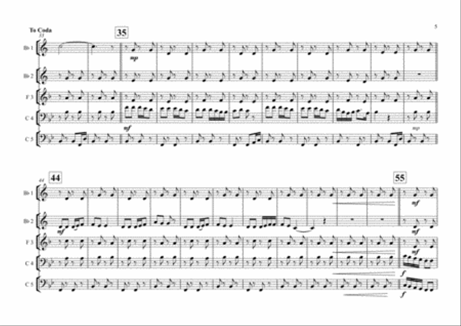 Stop The Cavalry Brass Ensemble scores gallery preview page 5