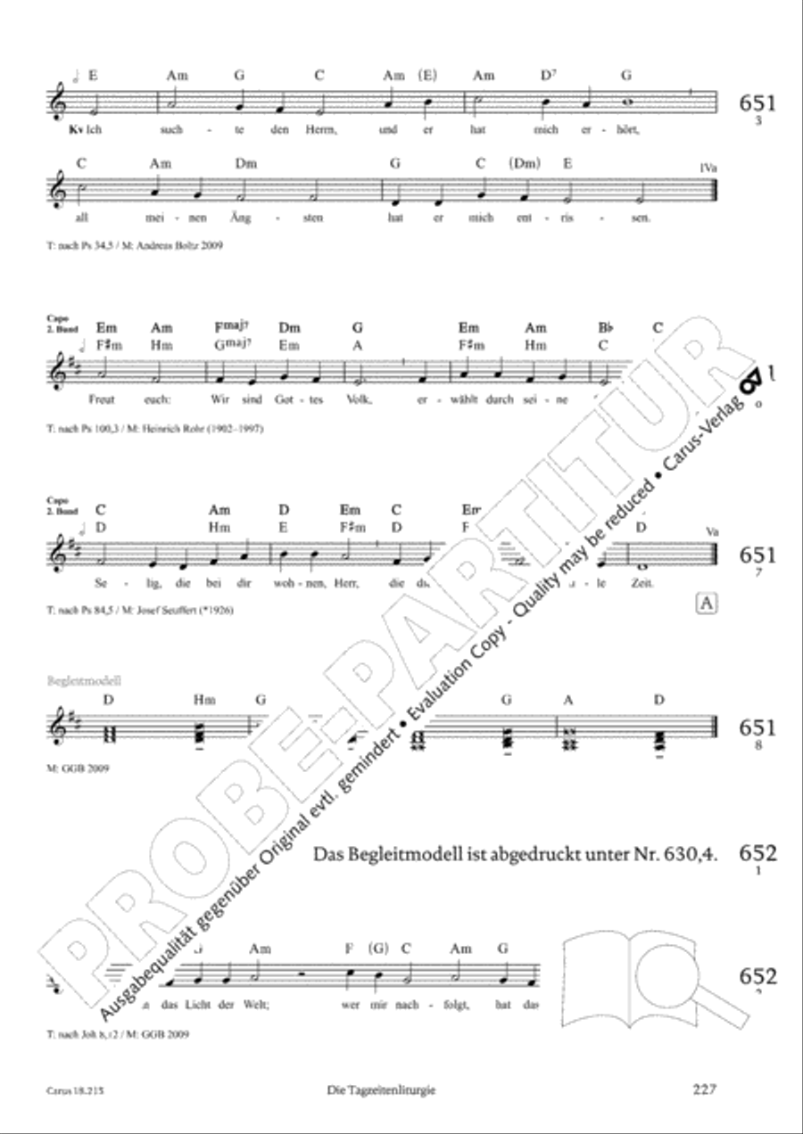 Gitarrenbuch zum Gotteslob Guitar scores gallery preview page 211