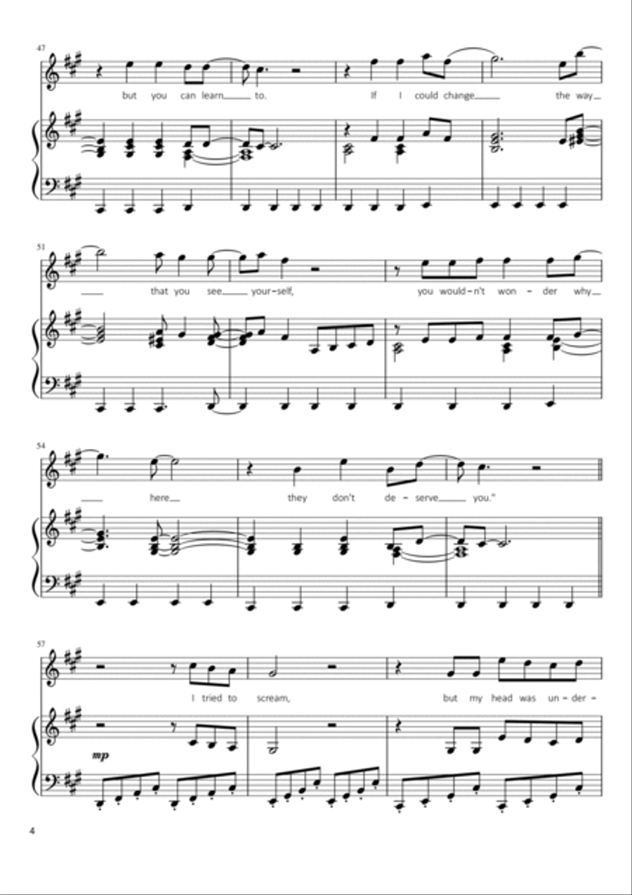 Everything I Wanted Voice scores gallery preview page 4