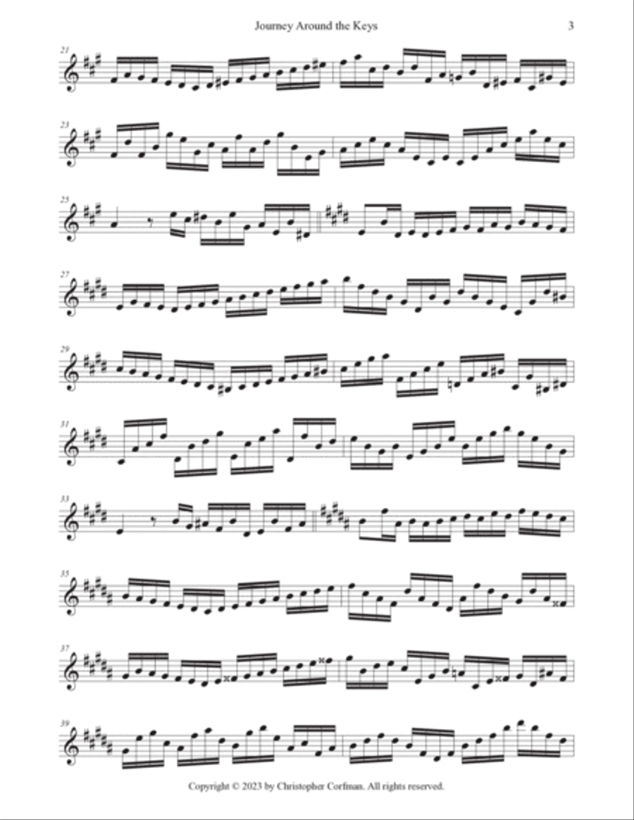 Journey Around the Keys for Unaccompanied Recorders in F & C Recorder scores gallery preview page 5