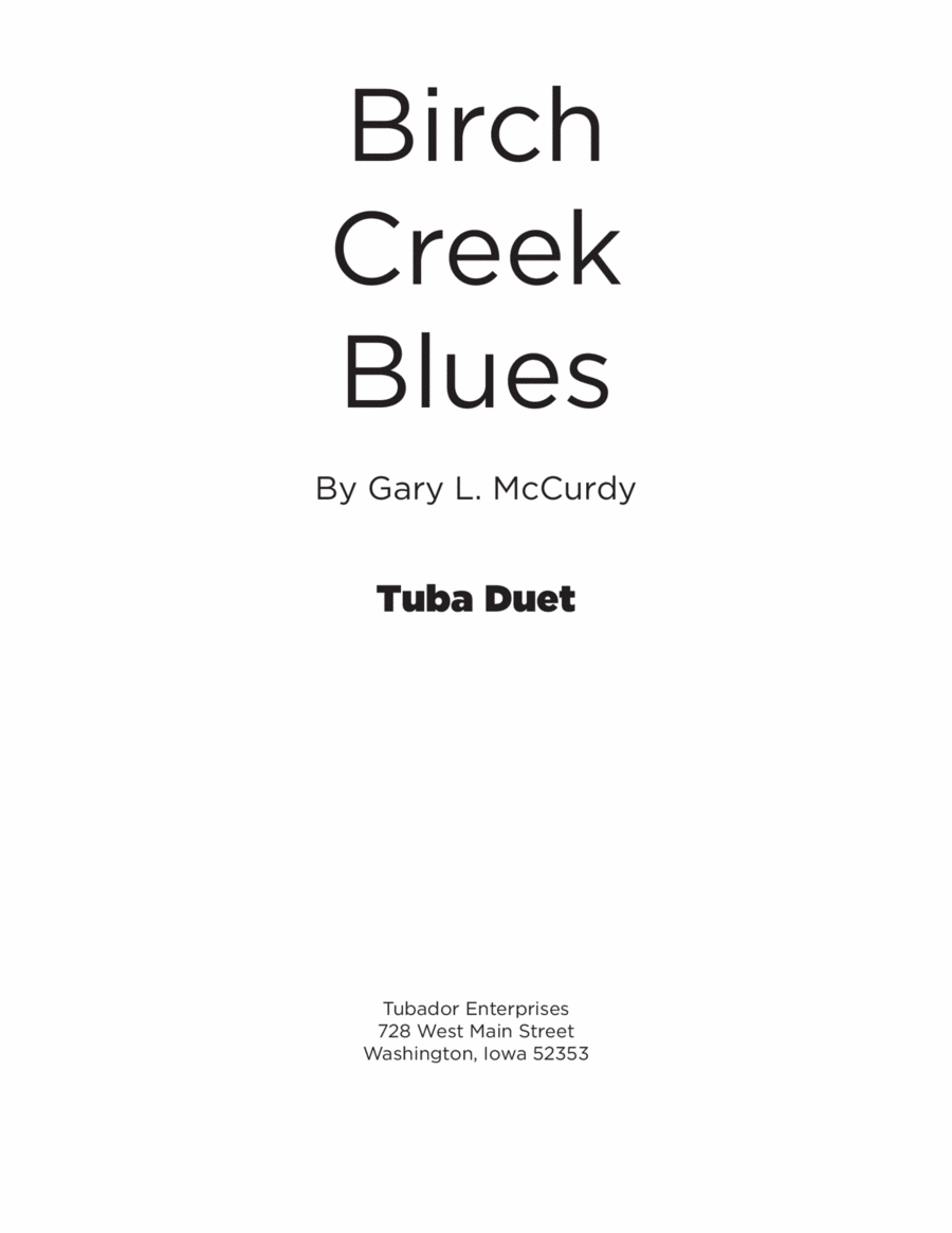 Birch Creek Blues Duet Brass Duet scores gallery preview page 1