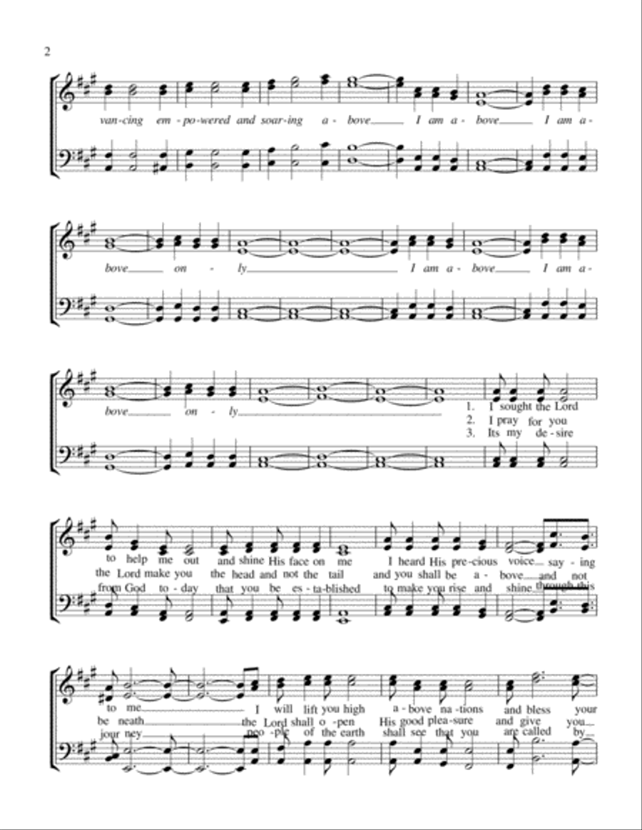 I am above and not beneath Voice scores gallery preview page 2