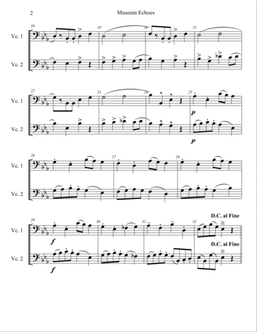 Museum Echoes String Duet scores gallery preview page 3