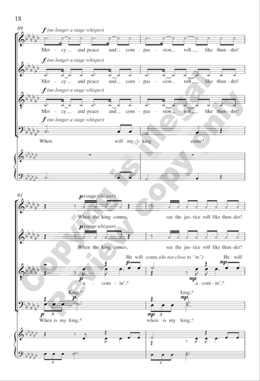My King Is Comin' Soon 4-Part scores gallery preview page 17