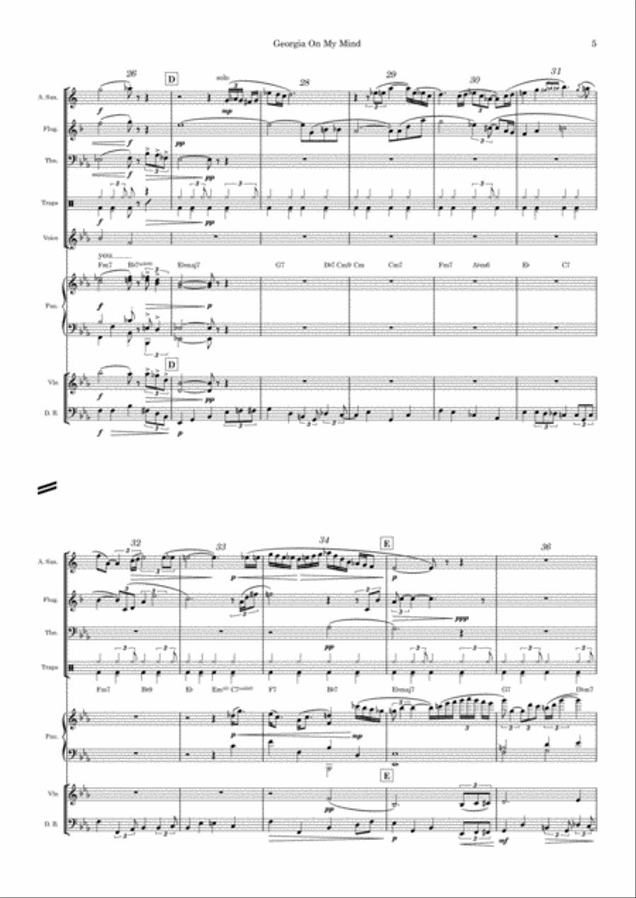 Georgia On My Mind Georgia On My Mind Large Ensemble scores gallery preview page 5