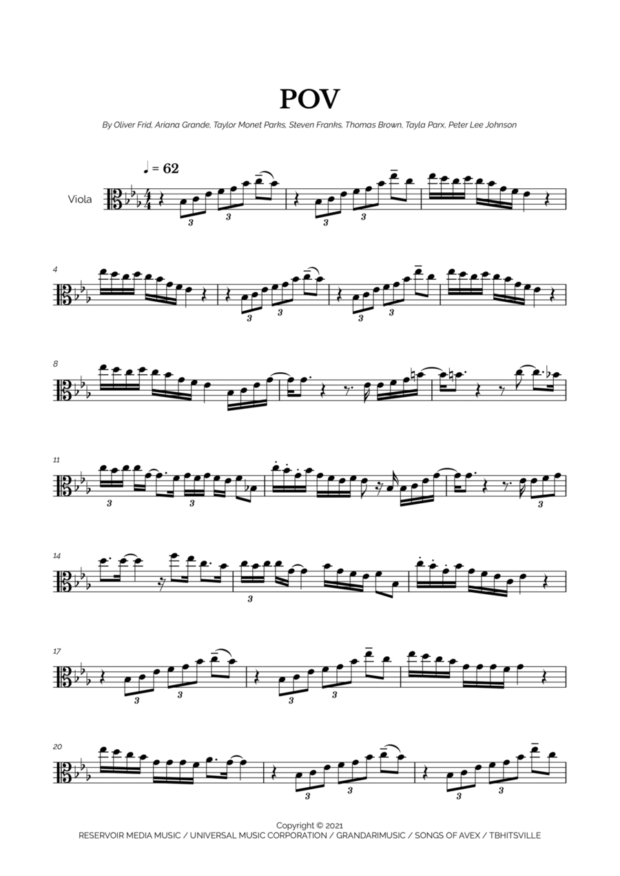 Pov Viola Solo scores gallery preview page 1