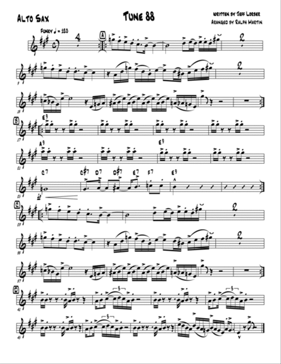 Tune 88 Tune 88 Jazz Ensemble scores gallery preview page 4