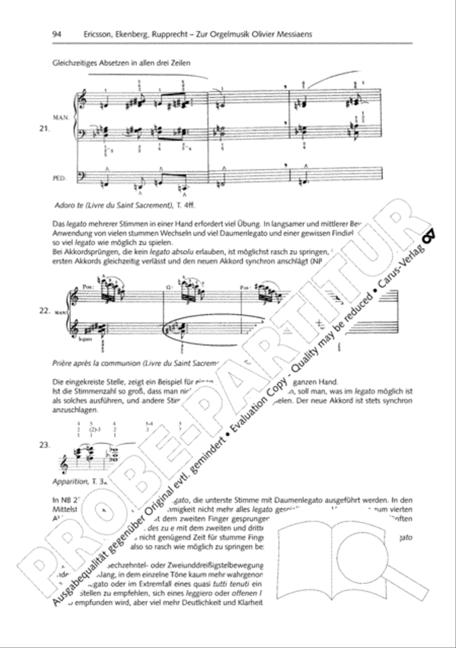 Orgelschule zur historischen Auffuhrungspraxis Organ Solo scores gallery preview page 95