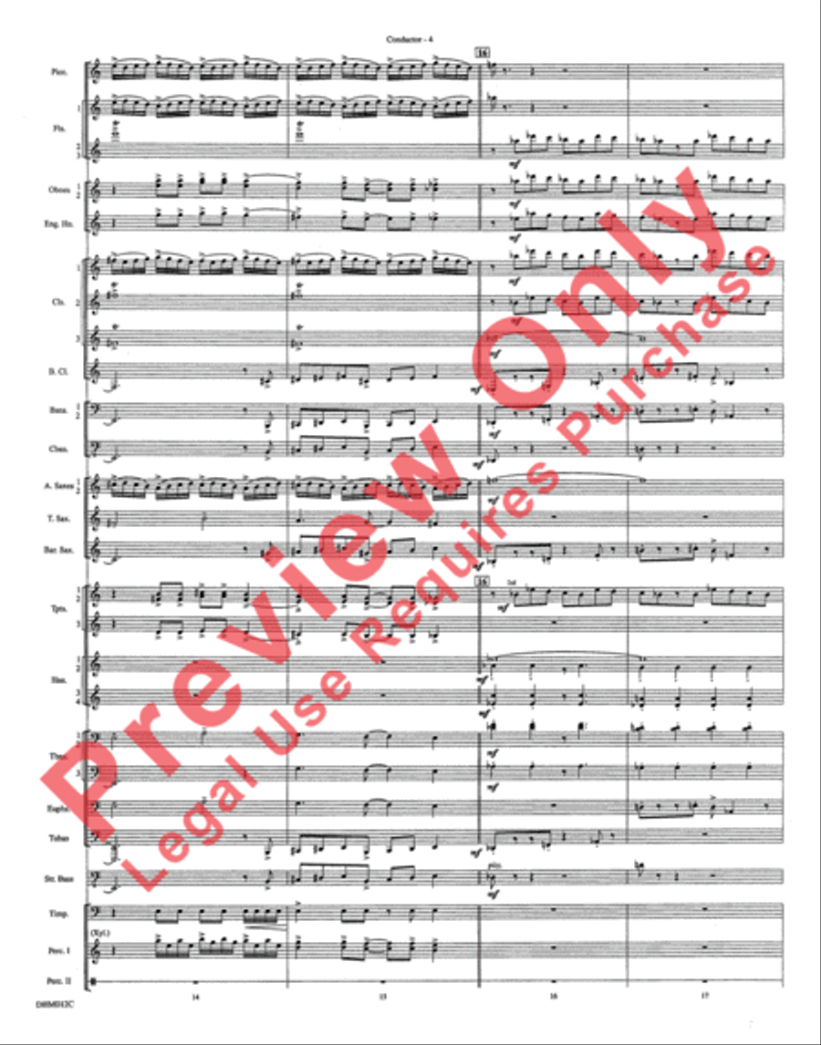 Cuban Overture Concert Band scores gallery preview page 11