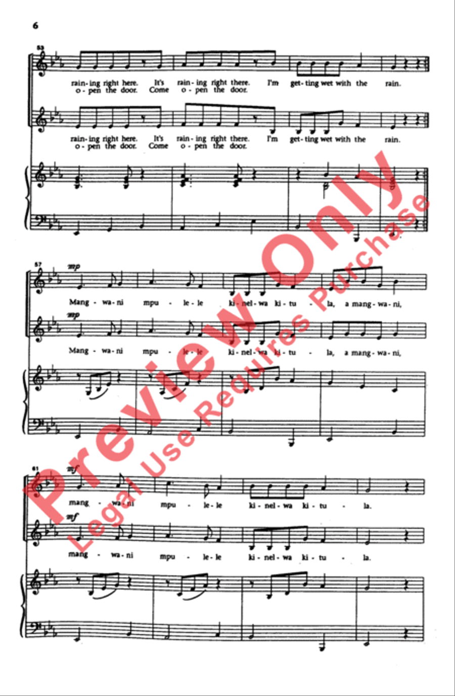 Mangwani Mpulele Women's Choir scores gallery preview page 6