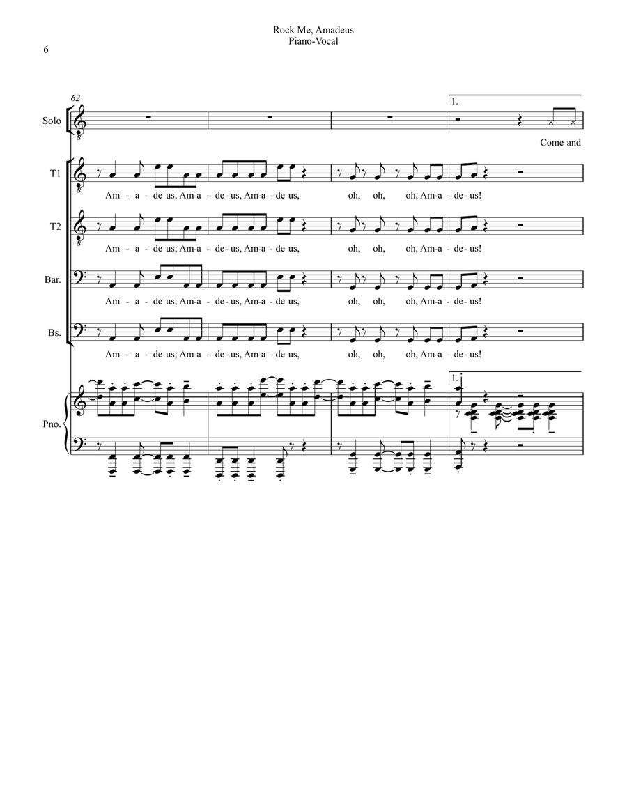 Rock Me Amadeus Rock Me Amadeus TTBB scores gallery preview page 6