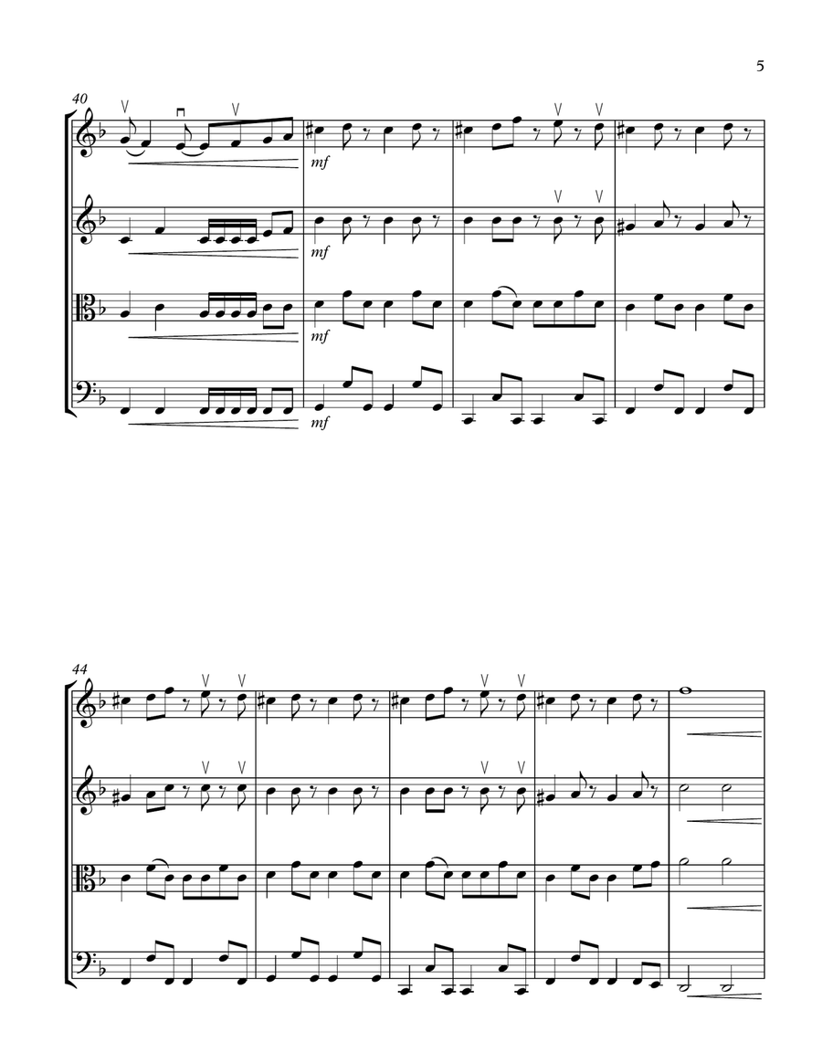 Can't Take My Eyes Off Of You String Quartet scores gallery preview page 5