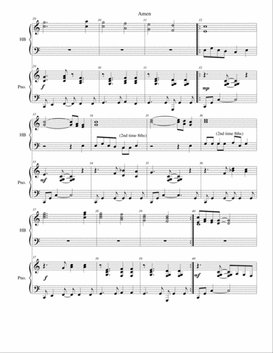 Amen Handbell Choir scores gallery preview page 6