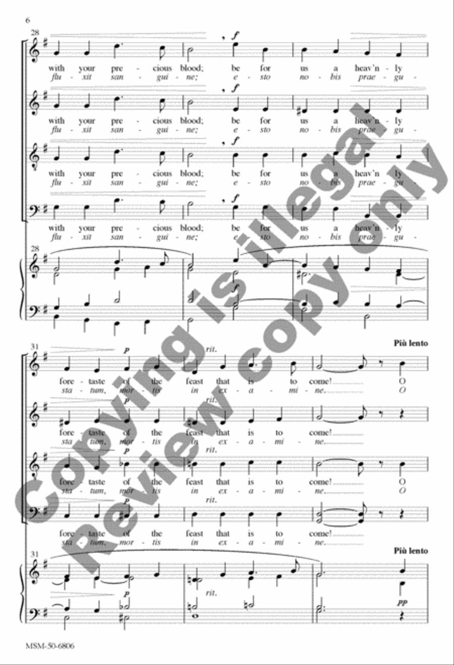 Hail, True Body/Ave verum corpus 4-Part scores gallery preview page 6