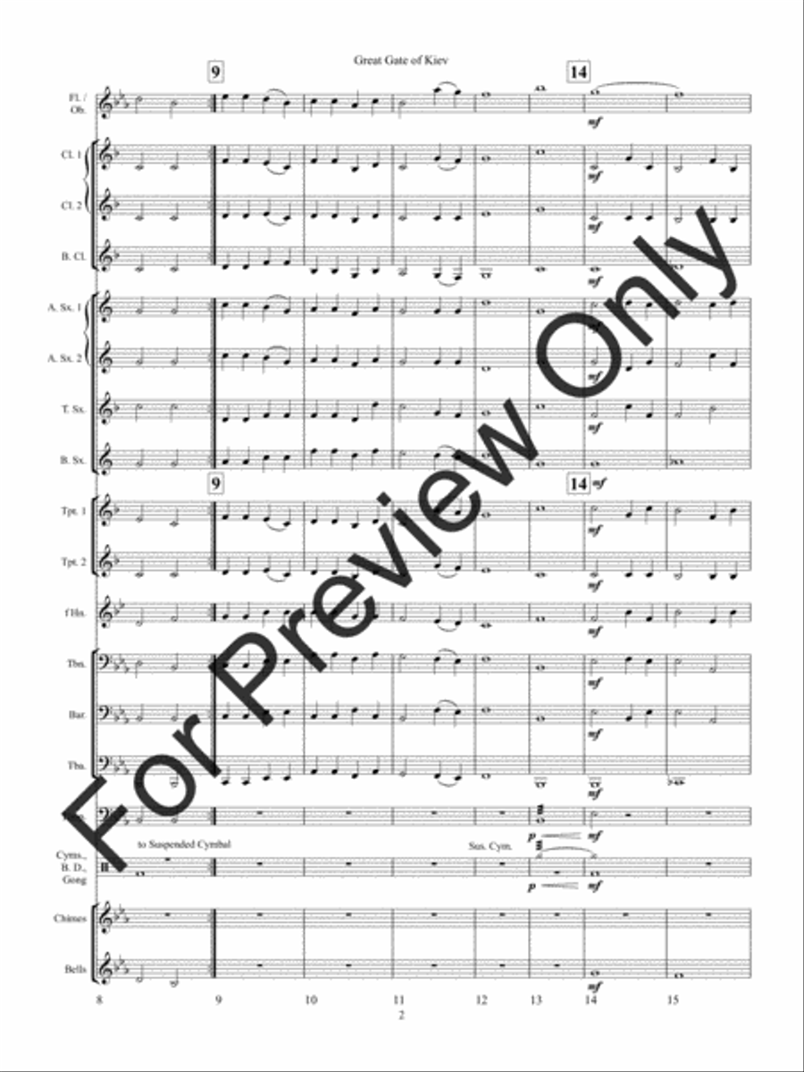 The Great Gate of Kiev (Score) Concert Band scores gallery preview page 6