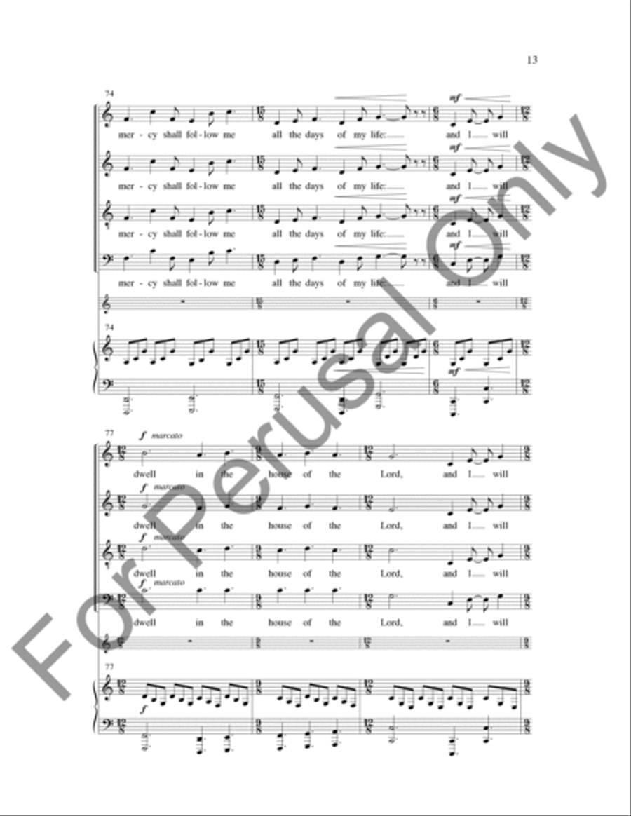 Psalm 23 (Choral Score) 4-Part scores gallery preview page 12