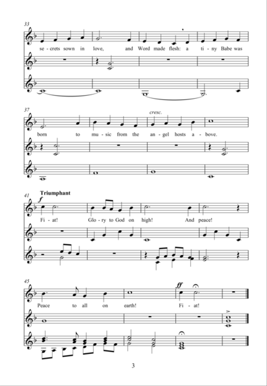 Fiat! And Word Made Flesh Unison Choir scores gallery preview page 3