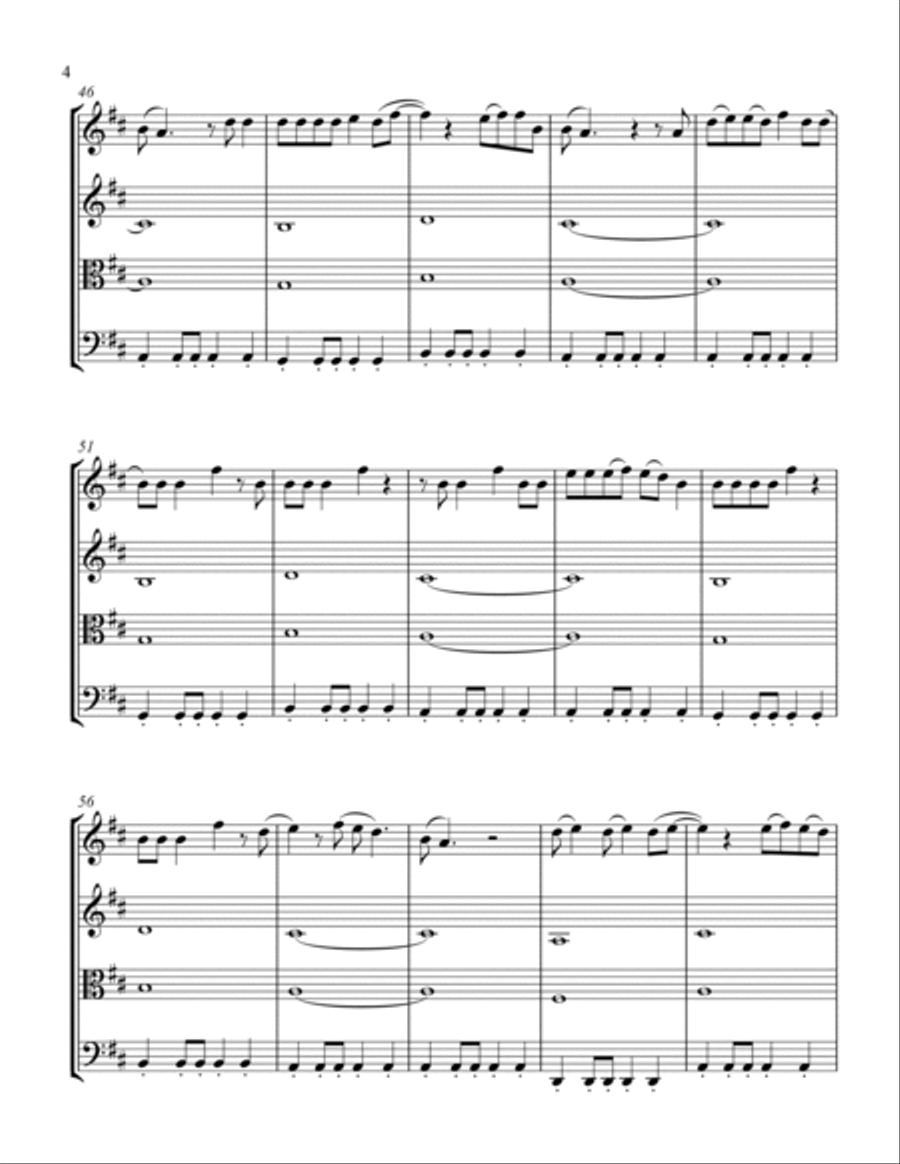 Wildest Dreams Wildest Dreams String Quartet scores gallery preview page 4