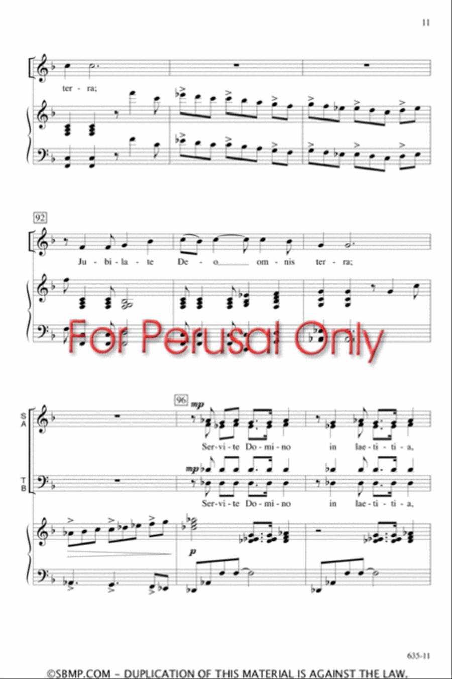 Jubilate Deo - SATB Octavo 4-Part scores gallery preview page 10