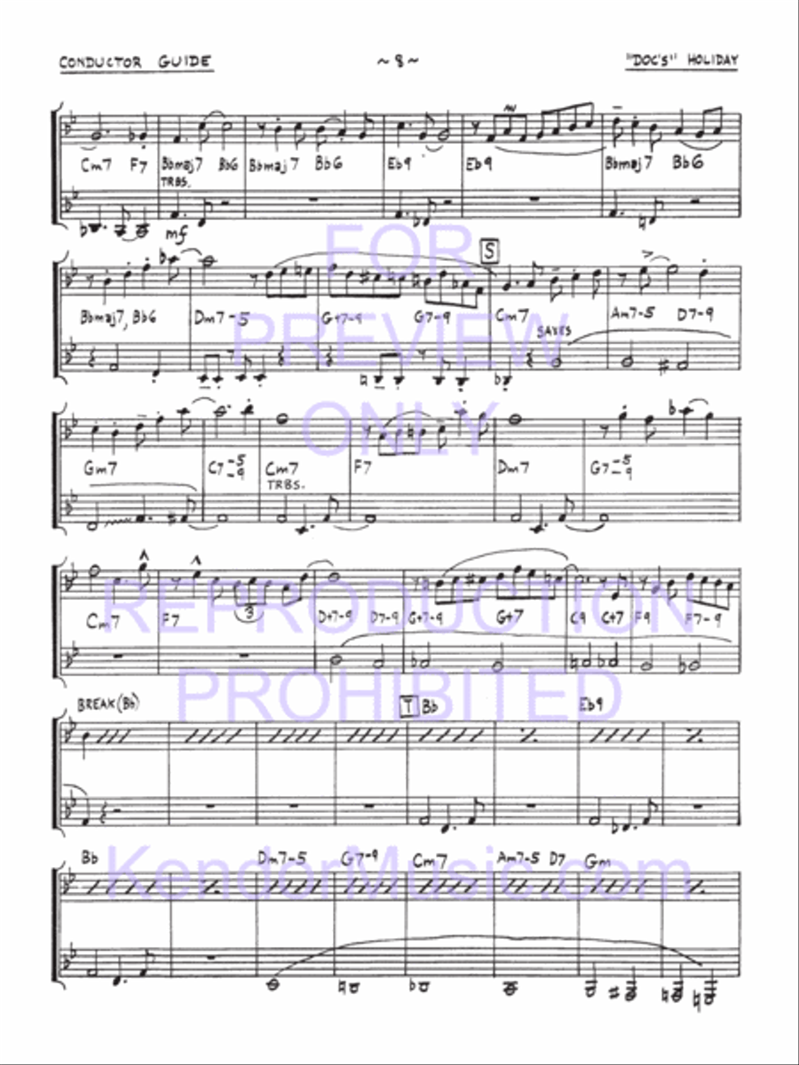 Doc's Holiday Jazz Ensemble scores gallery preview page 9